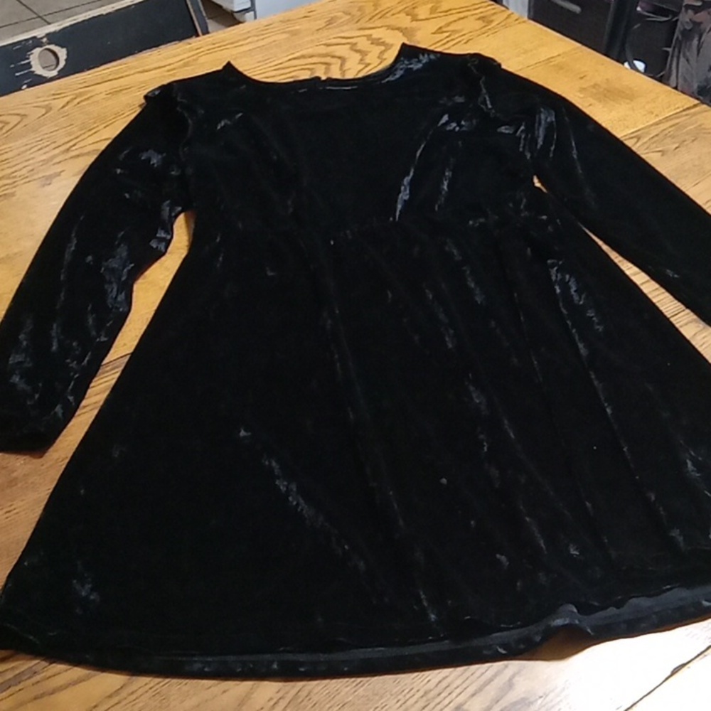 MOSSIMO SUPPLY CO Womens LARGE DRESS BLACK VELVET Preowned Casual Party Used yy